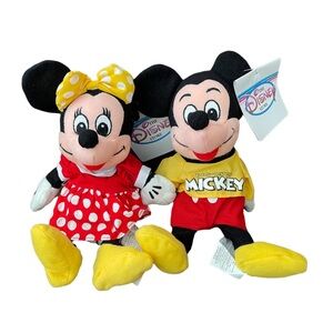 DISNEY The Spirit of Mickey - Mickey and Minnie Mouse Bean Bag Set NEW